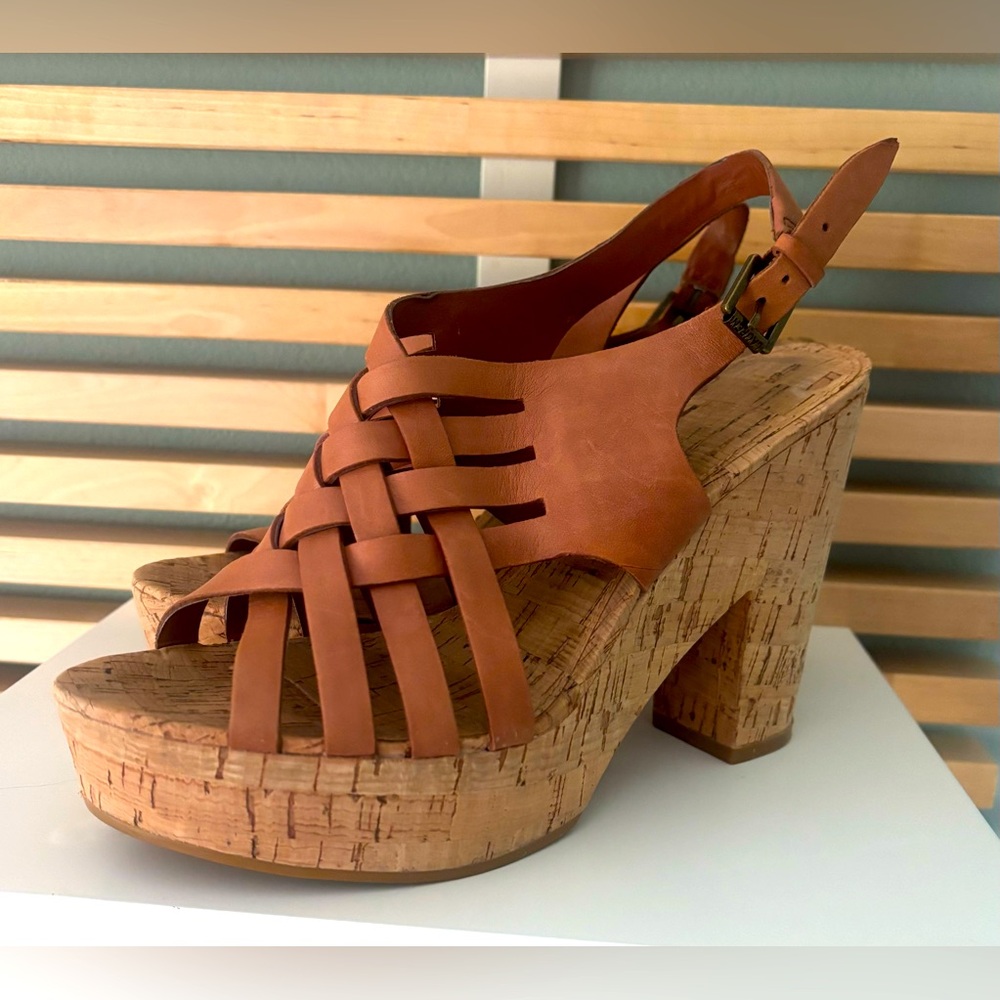 Lauren Ralph Lauren Brown Platform Sandals